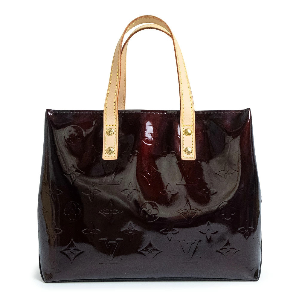 LOUIS VUITTON Lead Vernis Amarante Wine Red Handbag Patent Vernis Enamel Leather